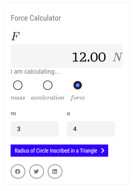 Force - Math Formula, Calculator, AI Math | Formulaec